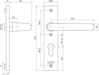 Afbeeldingen van Nemef Kruk/kruk schild aluminium 3252 Sl 56 F1 Din links en rechts