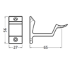 Afbeeldingen van Leuninghouder opschroevend, aluminium/zilver 3542-02