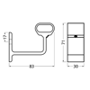 Afbeeldingen van Leuninghouder,v.buis1010, aluminium/zilver 3400-02