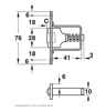 Afbeeldingen van Tonrolslot inclusief sluitplaat 22 x 76mm