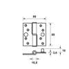 Afbeeldingen van Axa Veiligheidskogelstiftpaumelle topcoat gegalvaniseerd rechts 89 x 89 x 3mm SKG*** 1201-25-23/V4E