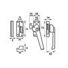 Afbeeldingen van Axa Raamsluiting met nok cilindersluiting rechts opbouw F1 3319-51-91/6