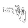 Afbeeldingen van Axa Raamsluiting met nok cilindersluiting rechts sluithaak F2 3319-71-92/GE