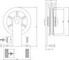 Afbeeldingen van Intersteel set van 2 rollers spaakwiel 170mm tbv schuifdeurset