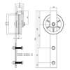 Afbeeldingen van Intersteel set van 2 rollers spaakwiel 340mm tbv schuifdeurset