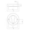 Afbeeldingen van Intersteel Rozet met profielcilindergat 53x8mm mat zwart