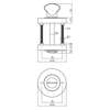 Afbeeldingen van WC-sluiting 8mm rond ø52x10mm met nokken wit