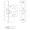 Afbeeldingen van P+E Tonrol loopslot met gegalvaniseerde sluitplaat 140x20mm