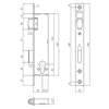 Afbeeldingen van P+E Tonrol dag- en nachtslot profielcilindergat 78mm doornmaat 35mm met gegalvaniseerde voorplaat 220x22mm