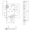 Afbeeldingen van P+E Tonrol dag- en nachtslot profielcilindergat 72mm doornmaat 60mm met rvs geborstelde voorplaat 235x25mm