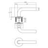 Afbeeldingen van P+E Deurkruk L-model op ronde rozet 8mm stift rvs geborsteld