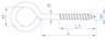 Afbeeldingen van Schroefoog Messing HD 4 x 30 x 14mm