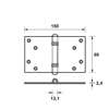 Afbeeldingen van Axa Kantelaafscharnier topcoat gegalvaniseerd 89 x 150 x 2.4mm 1134-55-23/E