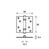 Afbeeldingen van Axa Venelite scharnier topcoat gegalvaniseerd 89 x 89 x 2.4mm 1137-25-23/E