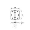 Afbeeldingen van Axa Venelite scharnier topcoat gegalvaniseerd 76 x 76 x 2.4mm 1137-24-23/E