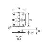 Afbeeldingen van Axa veiligheidsscharnier ronde hoeken los gestort topcoat gegalvaniseerd 76 x 76 x 2mm SKG** 1114-24-23/7KV