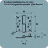 Afbeeldingen van Axa Veiligheidskogelstiftpaumelle RVS ronde hoeken rechts 89 x 89 x 3mm SKG*** 1203-25-81/V4E