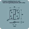 Afbeeldingen van Axa Kogelstiftpaumelle topcoat gegalvaniseerd ronde hoeken links 89 x 89 x 3mm  1203-35-23/E