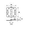 Afbeeldingen van Axa Smart veiligheidsscharnier ronde hoeken RVS 89 x 89 x 3mm SKG*** 1617-09-81/VE