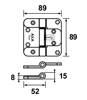 Afbeeldingen van Axa titan vh scharnier 89x89x2.5 rh versie 2