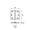 Afbeeldingen van Axa Scharnier topcoat gegalvaniseerd 76 x 76mm 1103-24-23/E