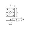 Afbeeldingen van Axa Veiligheidsscharnier topcoat gegalvaniseerd 75 x 75mm SKG** 1113-24-23/VE