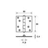 Afbeeldingen van Axa Scharnier topcoat gegalvaniseerd 89 x 89mm 1103-25-23/E