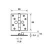 Afbeeldingen van Axa Veiligheidsscharnier topcoat gegalvaniseerd 89 x 89mm SKG*** 1113-25-23/V4E