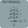 Afbeeldingen van Axa Veiligheidskogellagerscharnier topcoat gegalvaniseerd ronde hoeken 76 x 76mm SKG** 1543-24-23/VE