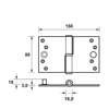 Afbeeldingen van Axa Veiligheidskogelstiftpaumelle topcoat gegalvaniseerd links 89 x 150 x 3mm SKG*** 1200-38-23/V4E