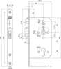 Afbeeldingen van Nemef Cilinder haakschootslot schuifdeurslot PC72mm type 629/77-60 DIN links rechts