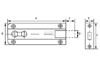 Afbeeldingen van Profielschuif met bocht PSB 640B messing vernikkeld 25 x 40mm 0412.340.2540