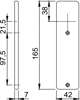 Afbeeldingen van Hoppe Kortschild, aluminium202kp sl56 zilver