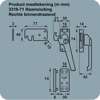 Afbeeldingen van Axa Raamsluiting met nok cilindersluiting rechts sluithaak F2 3319-71-92/GE