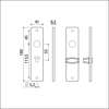 Afbeeldingen van Ami kortschild wc 180/41 rh 8x55 zwart