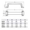 Afbeeldingen van Handgreep opschroevend, alu/naturel 4255-01 110mm