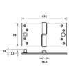 Afbeeldingen van Axa Veiligheidskogelstiftpaumelle topcoat gegalvaniseerd links 89 x 175 x 3mm SKG*** 1200-39-23/V4