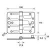 Afbeeldingen van Axa Heavy Duty Veiligheidsschijflagerscharnier topcoat gegalvaniseerd 114 x 150 x 3mm SKG*** 1847-15-23/V