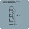 Afbeeldingen van Axa Onderlegplaat 1mm kunststof wit voor Heavy Duty scharnier 114 x 89mm 1140-01-95