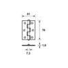 Afbeeldingen van Axa Smal scharnier gegalvaniseerd 76 x 51mm 1101-04-52/E