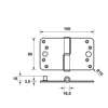 Afbeeldingen van Axa Veiligheidskogelstiftpaumelle topcoat gegalvaniseerd ronde hoeken links 89 x 150 x 3mm SKG*** 1202-38-23/V4