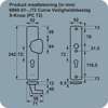 Afbeeldingen van Axa Veiligheidsbeslag s-knop omkeerbaar F1 PC72mm 6660-51-11/72