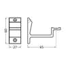 Afbeeldingen van Leuninghouder opschroevend, aluminium/zilver 3540-02