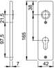 Afbeeldingen van Hoppe Kortschild, aluminium202kp sl56 zilver