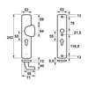 Afbeeldingen van Axa Veiligheidsbeslag s-knop omkeerbaar F1 PC55mm 6660-51-11/55