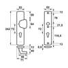 Afbeeldingen van Axa Veiligheidsbeslag s-knop omkeerbaar F1 PC72mm 6660-51-11/72