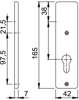 Afbeeldingen van Hoppe Kortschild, aluminium202kp sl56 zilver